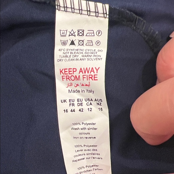 NWT SZ 16 maternity Boohoo Midnight Blue navy Satin button down midi dress - Picture 11 of 11